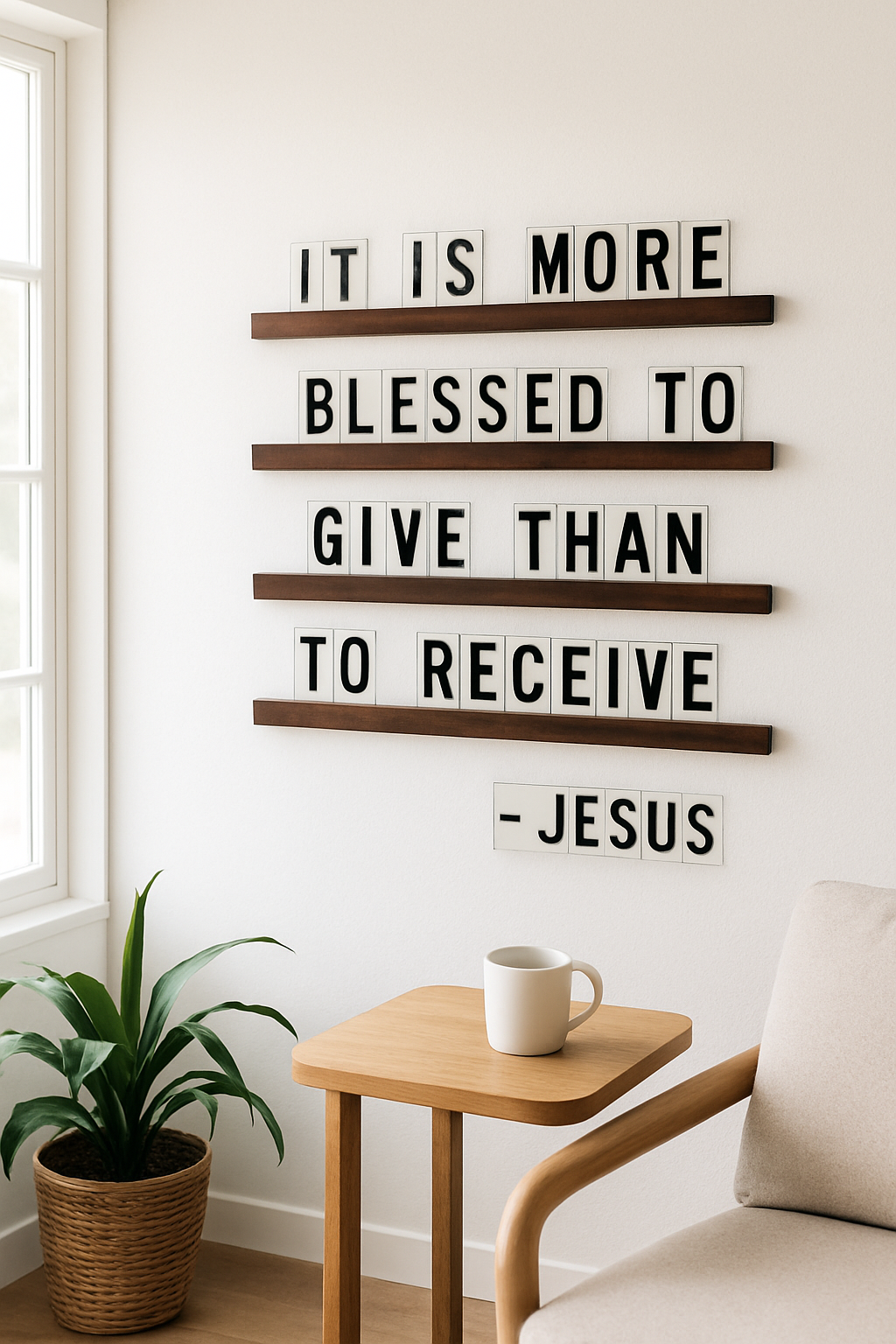 Scripture Letter Ledges | Christian Home Wall Décor