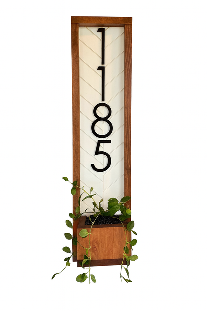 Fairview Vertical Address Planter, House Number, House Number Sign, Address Sign, Address Plaque Personalized Numbers, Housewarming Gift