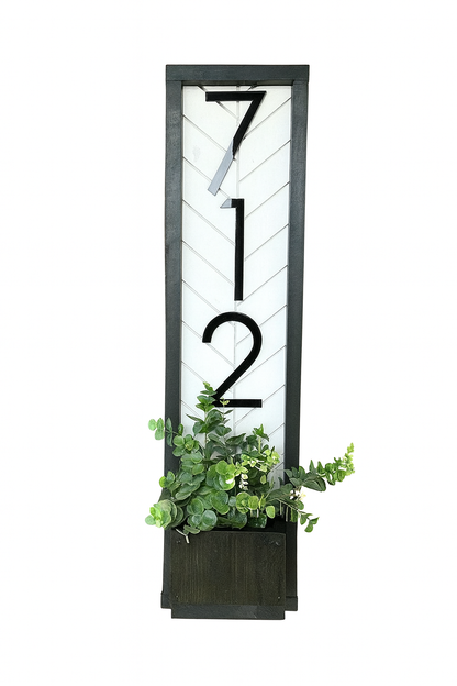 Fairview Vertical Address Planter, House Number, House Number Sign, Address Sign, Address Plaque Personalized Numbers, Housewarming Gift