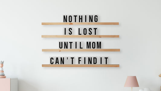 Personalized Wooden Letter Shelf Set – Modern Rustic Changeable Quote Display