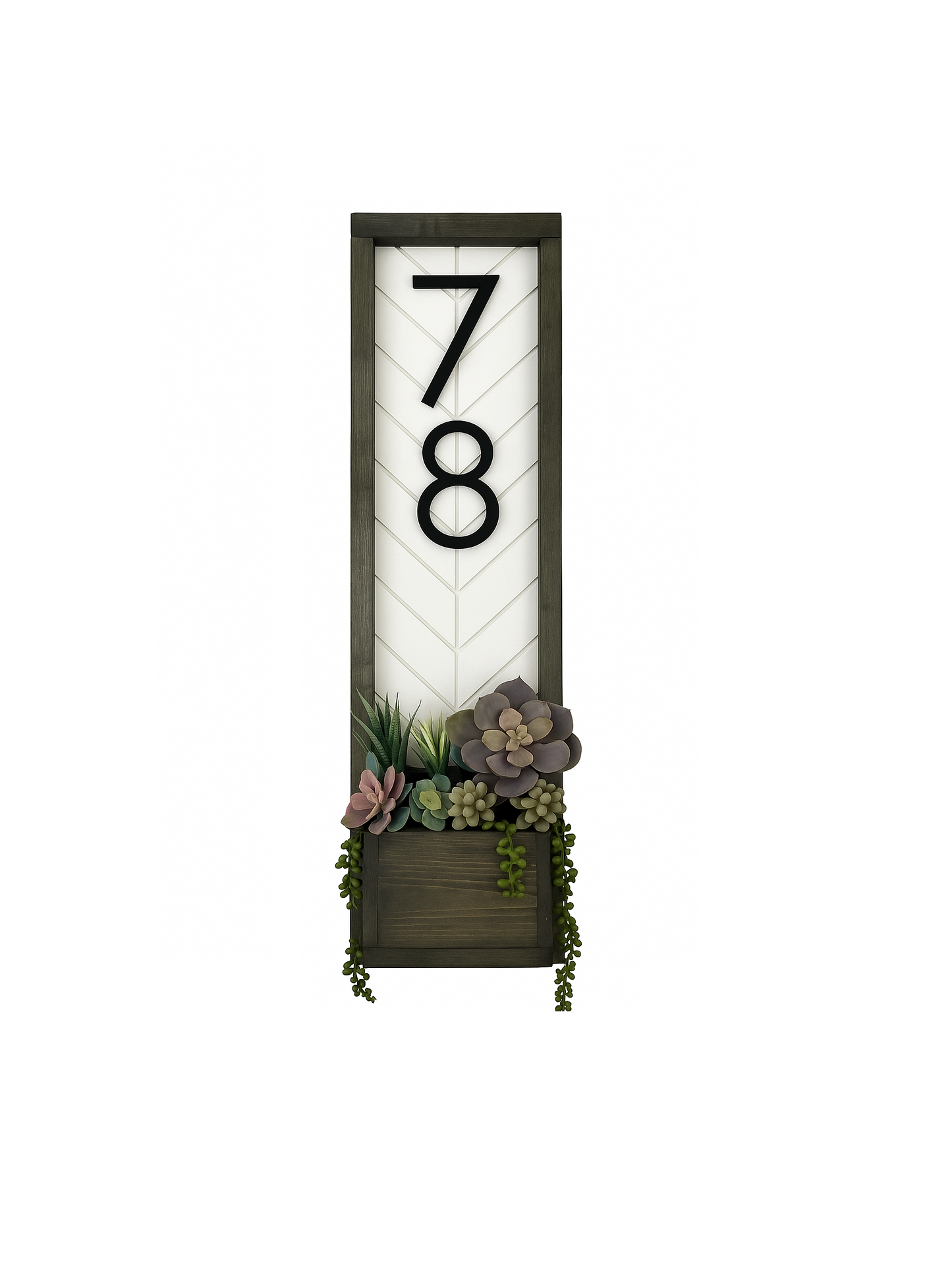 Fairview Vertical Address Planter, House Number, House Number Sign, Address Sign, Address Plaque Personalized Numbers, Housewarming Gift