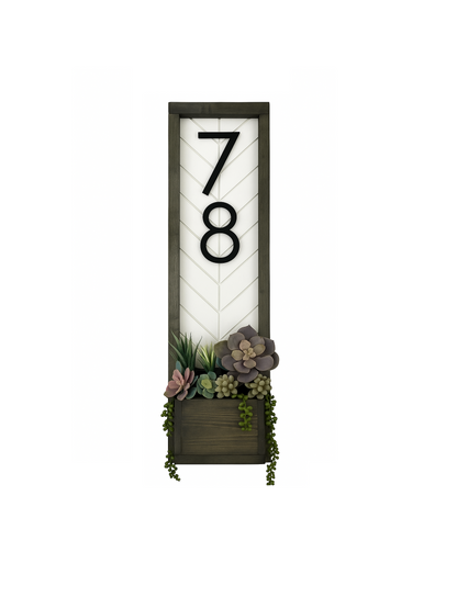 Fairview Vertical Address Planter, House Number, House Number Sign, Address Sign, Address Plaque Personalized Numbers, Housewarming Gift
