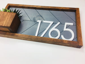 Weston House Sign, House Numbers, Front Porch Sign, House Number Planter, Plaque, New Home Gift, Wedding Gift Personalized Sign Housewarming