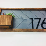 Weston House Sign, House Numbers, Front Porch Sign, House Number Planter, Plaque, New Home Gift, Wedding Gift Personalized Sign Housewarming