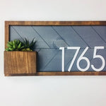 Weston House Sign, House Numbers, Front Porch Sign, House Number Planter, Plaque, New Home Gift, Wedding Gift Personalized Sign Housewarming