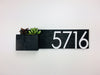 Teton Address Plaque with Planter, wood house number yard sign, Numbers Personalized House Numbers house number sign chevron horizontal