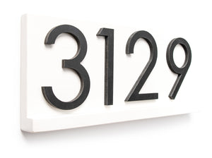 Delmar Contemporary House Address Plaque - Personalized Sign with Custom Name for Modern Homes