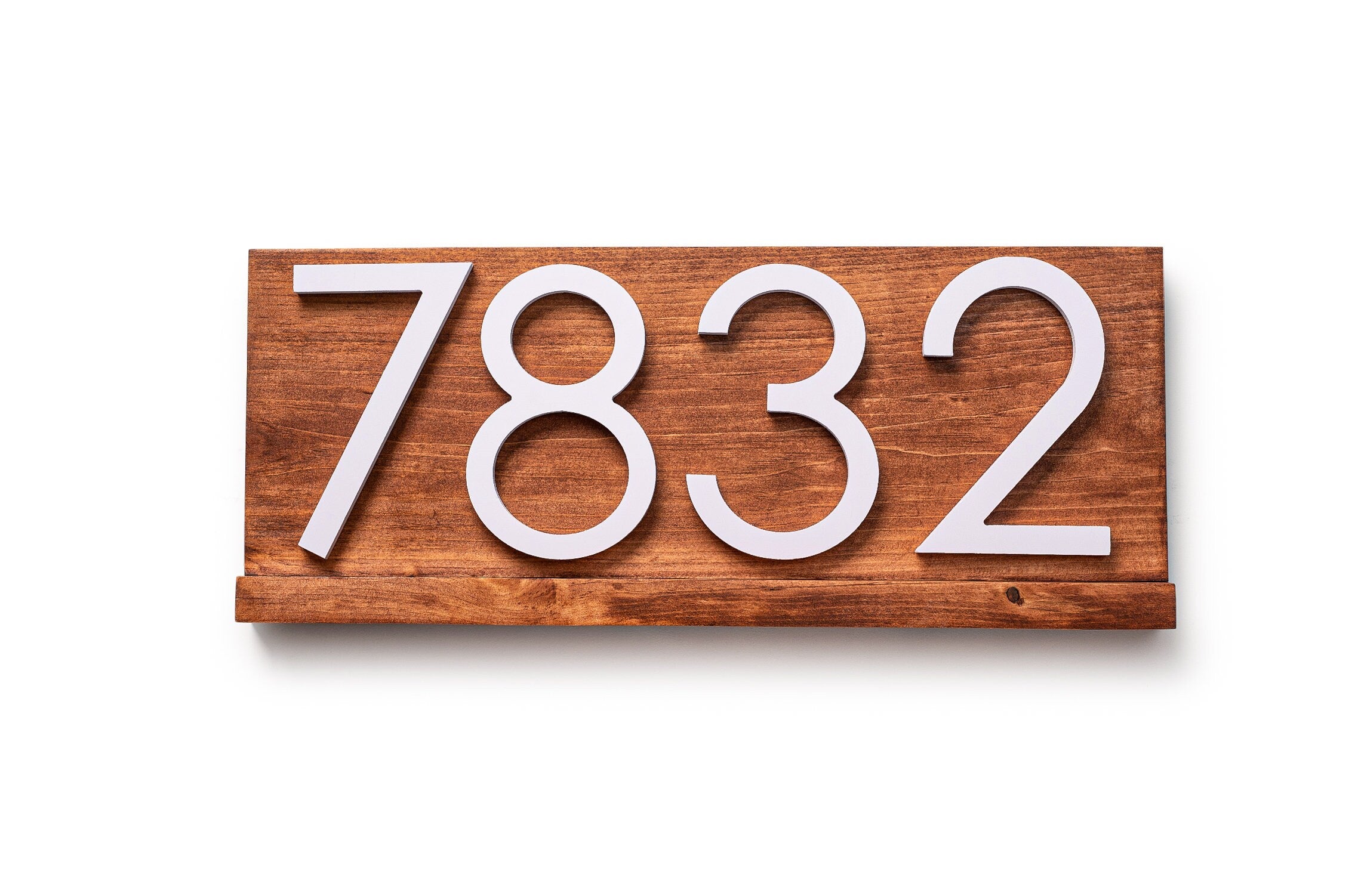 Delmar Contemporary House Address Plaque - Personalized Sign with Custom Name for Modern Homes