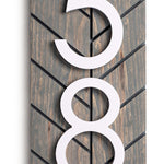 Chesapeake Custom Vertical Address Sign - Modern Address Plaque with Large House Numbers, Perfect Personalized Address Number Sign for Home