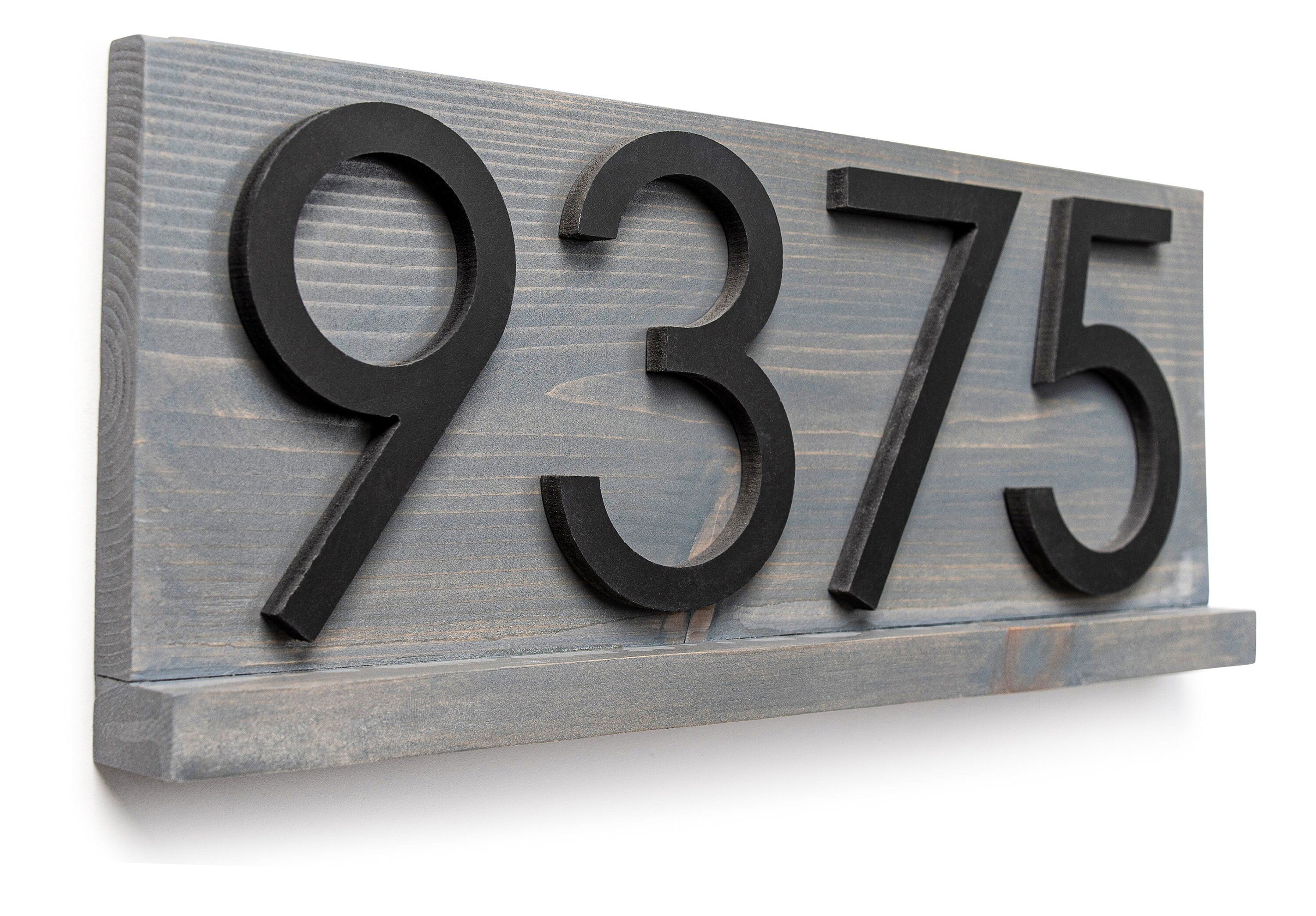 Delmar Contemporary House Address Plaque - Personalized Sign with Custom Name for Modern Homes