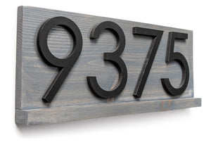 Delmar Contemporary House Address Plaque - Personalized Sign with Custom Name for Modern Homes