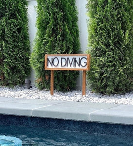 Pool Signs, Pool Rules, No Diving Sign, Pool Decor, Outdoor Pool Signs, Wood Signs, Backyard Signs, Deck Signs, Patio Signs, Porch Signs