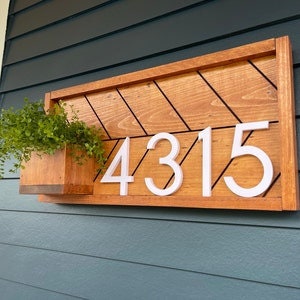 Weston House Numbers, Planter, House Number Planter, Address Sign, New Home Gift, Number Sign, House Number, Mailbox, Plaque, New House GIFT