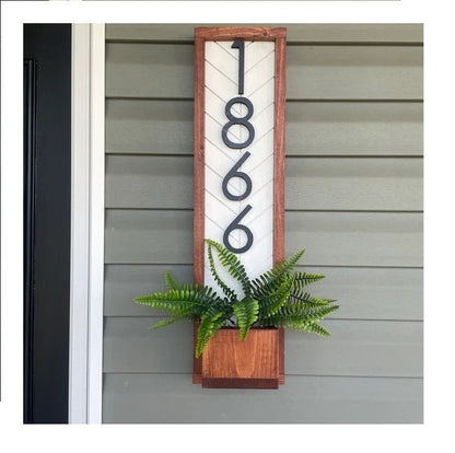 Fairview Vertical Address Planter, House Number, House Number Sign, Address Sign, Address Plaque Personalized Numbers, Housewarming Gift