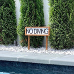 Pool Signs, Pool Rules, Shallow Water, No Diving Sign, Pool Decor, Outdoor Pool Signs, Wood Signs, Backyard Signs, Deck Patio Porch Signs
