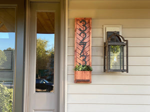 Fairview Vertical Address Sign Planter - Personalized House Number Sign and Address Plaque - Perfect Gift!