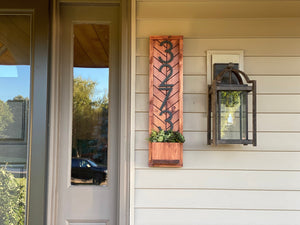 Fairview House Numbers, Rustic House Numbers Plaque sign - Personalized Wall Planter for Your Home Decor
