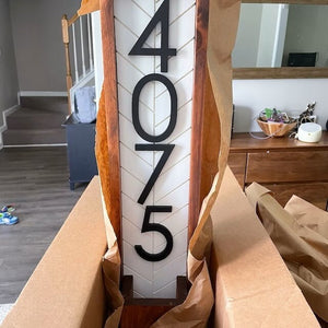 Fairview House Numbers, Rustic House Numbers Plaque sign - Personalized Wall Planter for Your Home Decor