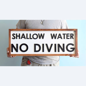 Pool Signs, Pool Rules, No Diving Sign, Pool Decor, Outdoor Pool Signs, Wood Signs, Backyard Signs, Deck Signs, Patio Signs, Porch Signs