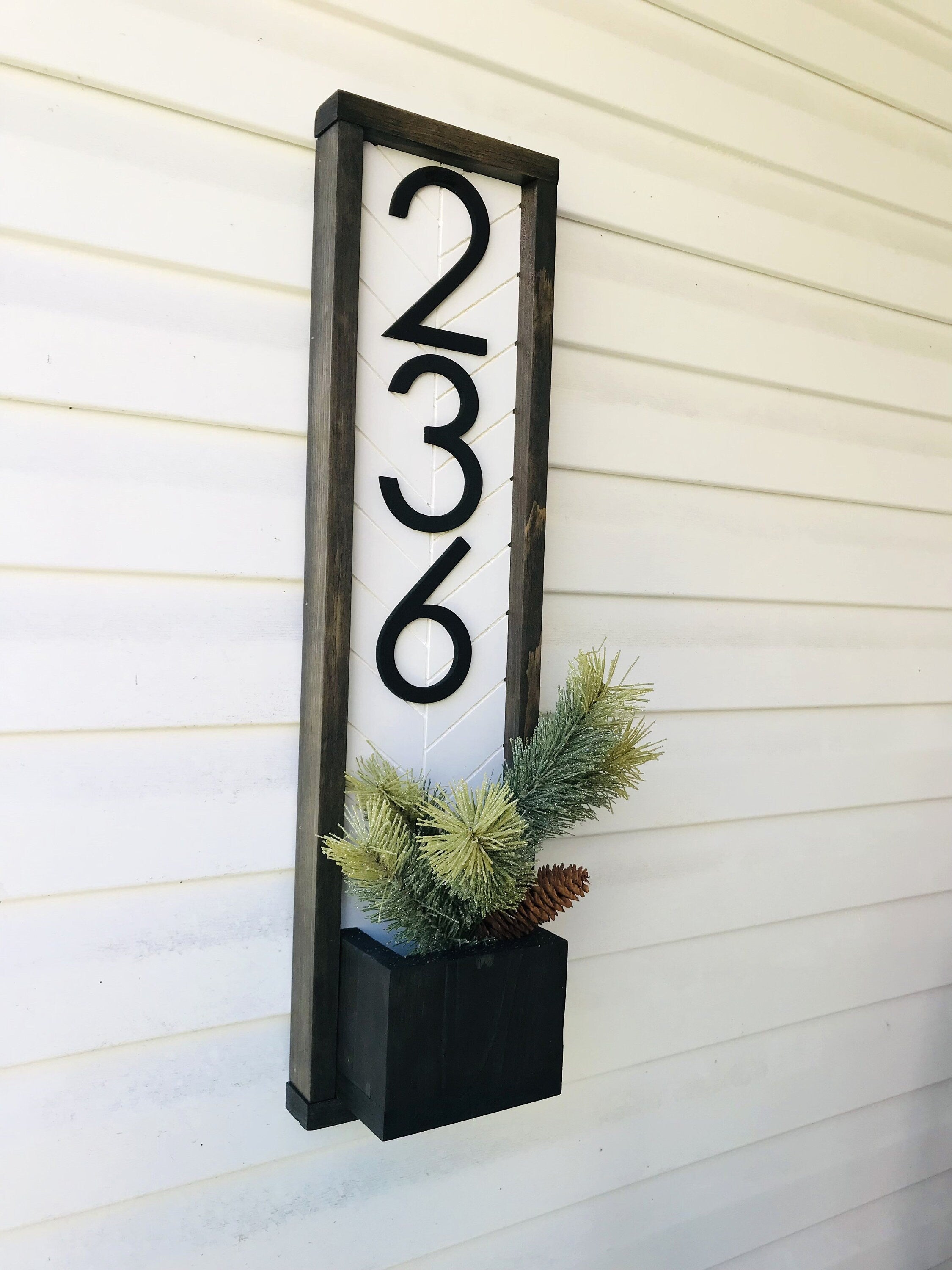 Fairview Wall Planter Outside, Address Sign For House, House Number Sign, Porch Planter, Holiday Planter, Succulent Planter, Address Plaque