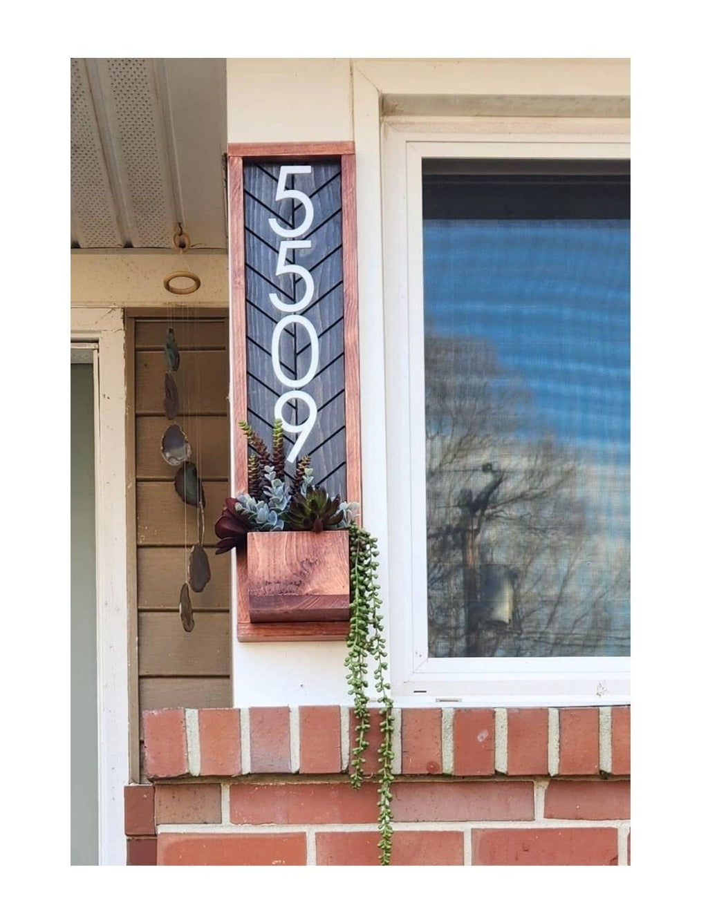 Fairview House Numbers, Vertical House Numbers, Planter Sign for House Numbers, Address Sign, Address Plaque House Lawn Sign, Address Marker
