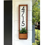 Fairview Vertical Address Sign Planter - Welcome to Our Home - Personalized House Number Plaque - Unique Home Decor