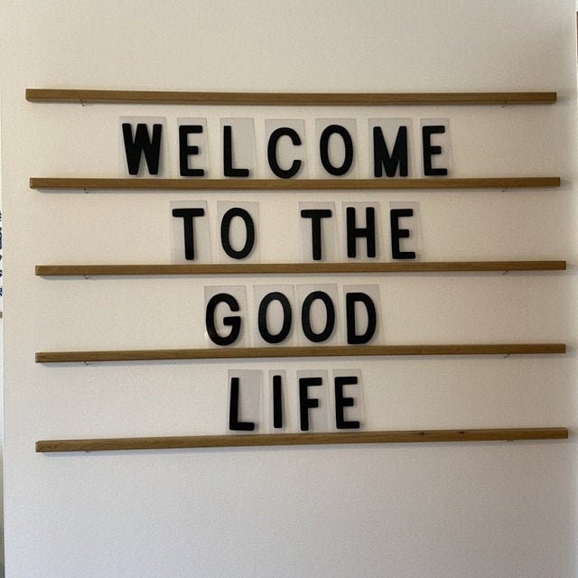 XL Letterboard: 4in Letters, Statement Shelves, Customizable Quote Sign