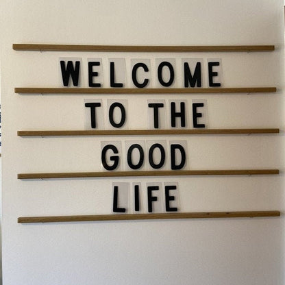 XL Letterboard: 4in Letters, Statement Shelves, Customizable Quote Sign
