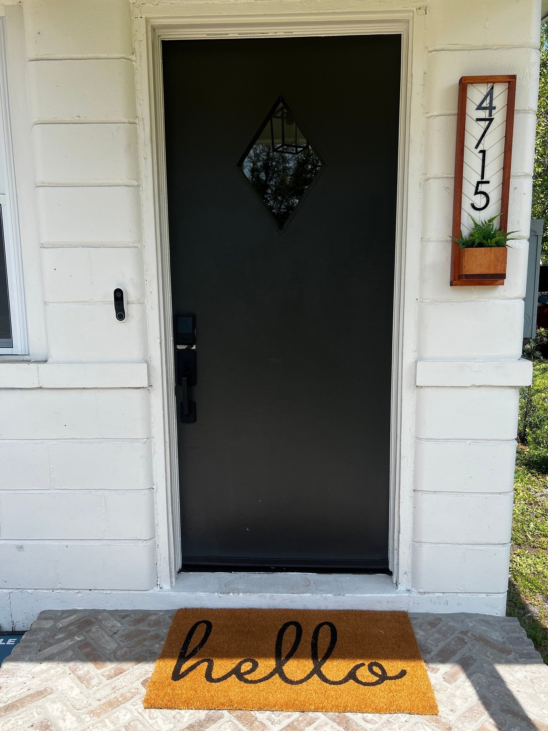 Fairview Sign Custom Address Sign with Planter - Unique Housewarming Idea