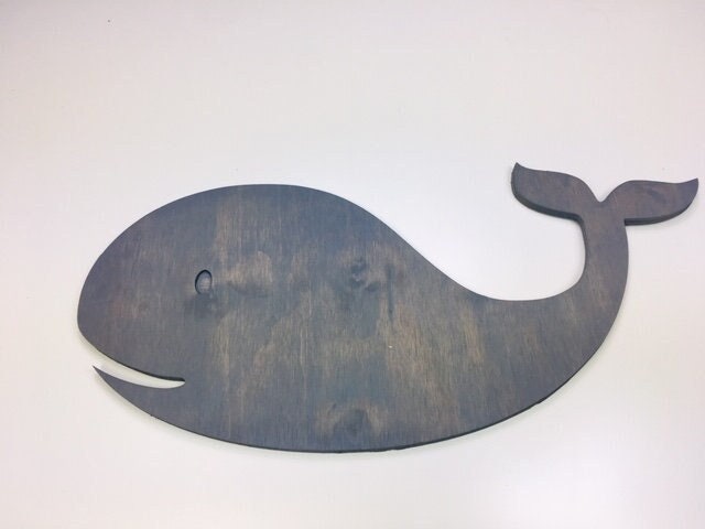 XL WHALE Ocean Nursery Decor - Personalized Baby Girl Gift with Whale Baby Sign and Name Sign - Whale Baby Sign - Personalized nursery wall