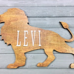 Xl lion Personalized Safari Nursery Name Sign - XL Lion, Baby Boy Gift, Baby Room Decor, Nursery Name Sign, Zoo Animals