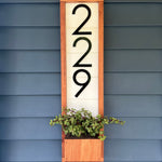Vienna Personalized Shiplap Address Sign - Custom House Number Sign with Plant Holder - Perfect Housewarming Gift