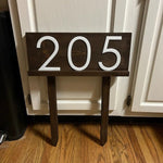 Benson Personalized Lawn Address Sign - Modern House Numbers for Outside - Large Yard Address Plaque with Stakes - Upgrade Your House