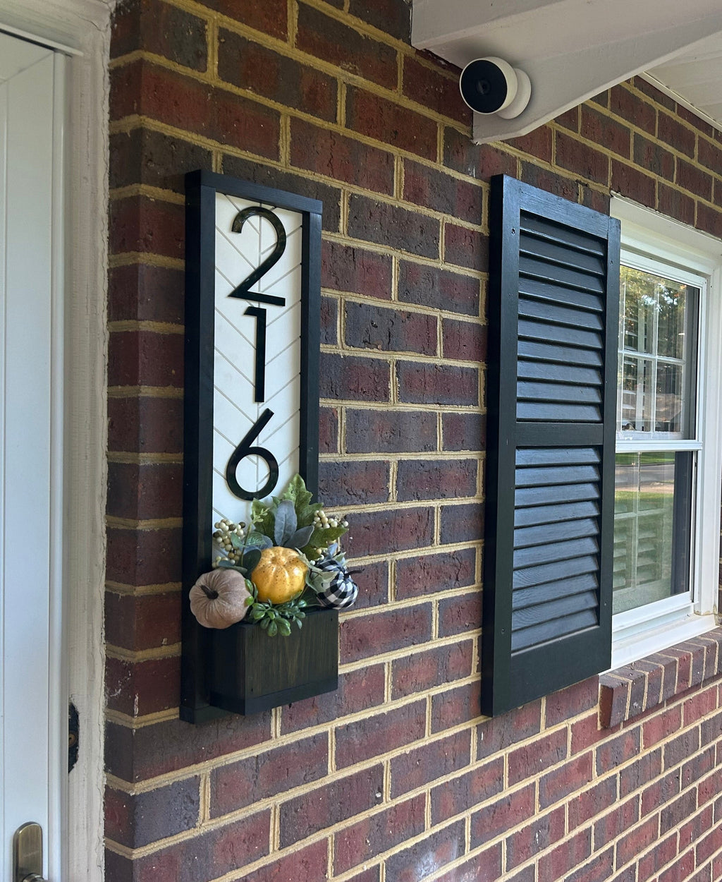 Fairview Porch Sign for House: Fall Wall Decor with Charming Address Sign House Numbers, Fall Front Porch Decor, Stylish Sign Planter