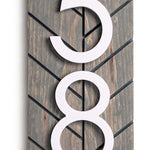 Chesapeake Modern Chesapeake Vertical Address Sign - Personalized Large House Numbers - Outdoor Address Plaque for Your Home