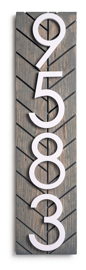 Chesapeake Modern Chesapeake Vertical Address Sign - Personalized Large House Numbers - Outdoor Address Plaque for Your Home