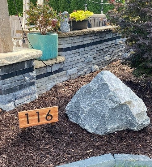 Benson Functional Art for Your Yard - Custom Address Sign, a Perfect Gift for Housewarming -Handmade Wooden House Number Plaque