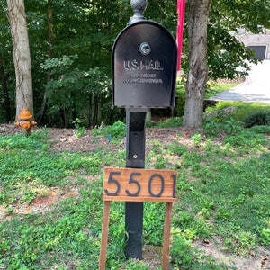 Benson Functional Art for Your Yard - Custom Address Sign, a Perfect Gift for Housewarming -Handmade Wooden House Number Plaque