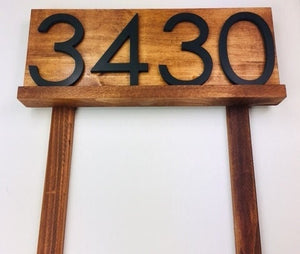 Benson Functional Art for Your Yard - Custom Address Sign, a Perfect Gift for Housewarming -Handmade Wooden House Number Plaque