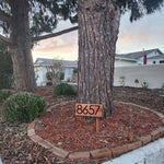 Benson Modern House Numbers for Outside - Large Personalized Lawn Address Sign with Stakes