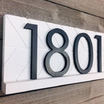 Towson Mid-Century ModernAddress Sign - Personalized Yard Address Numbers - Front Porch Decor - Streetn Number Sign for Apartments
