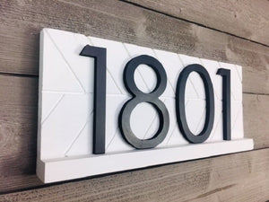Towson Mid-Century ModernAddress Sign - Personalized Yard Address Numbers - Front Porch Decor - Streetn Number Sign for Apartments