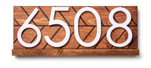 Towson Custom Outdoor Sign: Unique House Number Sign and Garden Decor Accessory