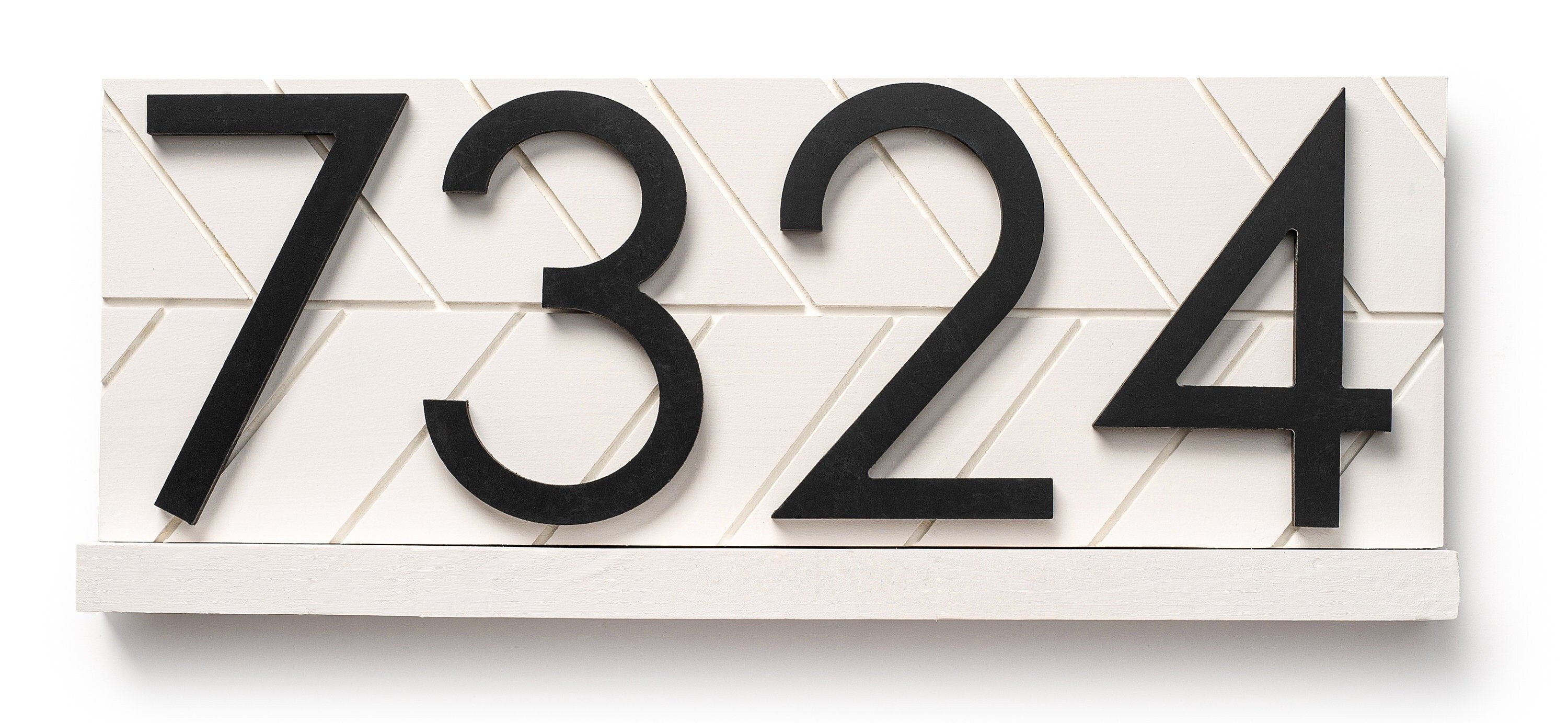 Towson Mid-Century ModernAddress Sign - Personalized Yard Address Numbers - Front Porch Decor - Streetn Number Sign for Apartments
