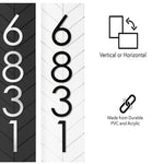 Chesapeake 100% uv & weatherproof vertical address sign, address plaque, address number sign for porch, personalized pvc address sign home