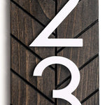 Chesapeake Housewarming Gift: Chesapeake Modern Address Plaque for Porch and Outside - Stylish House Numbers and Door Decor