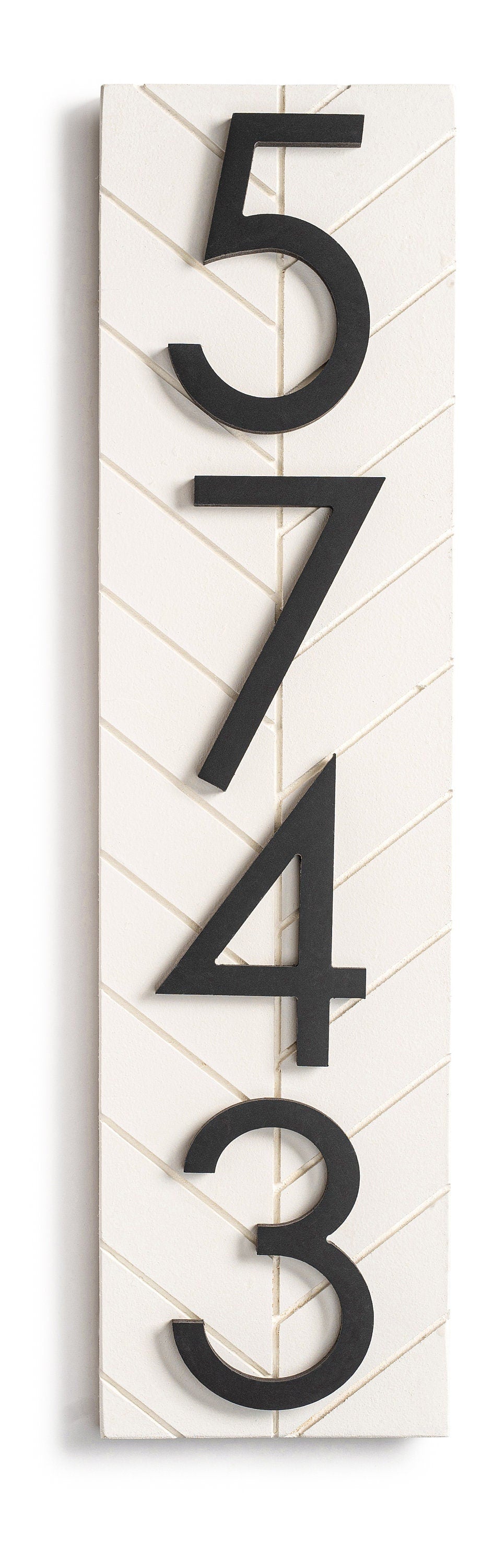 Chesapeake Modern Chesapeake Vertical Address Sign - Personalized Large House Numbers - Outdoor Address Plaque for Your Home