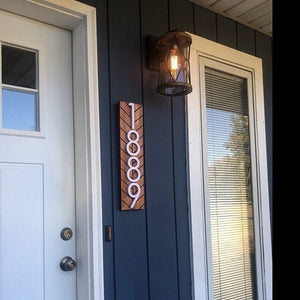 Chesapeake vertical address plaque sign, porch address sign, large house numbers, number sign for outside, personal address sign for home cc
