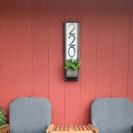 Fairview Vertical Address Sign Planter - Welcome to Our Home - Personalized House Number Plaque - Unique Home Decor