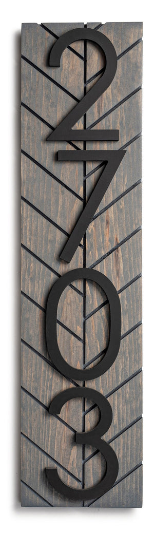 Chesapeake vertical address sign, modern address plaque, large house numbers, address number sign for outside personalized address sign home